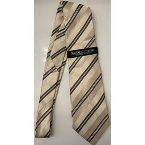 Donald J. Trump Signature Collection Gold Striped Silk Power Tie NWT